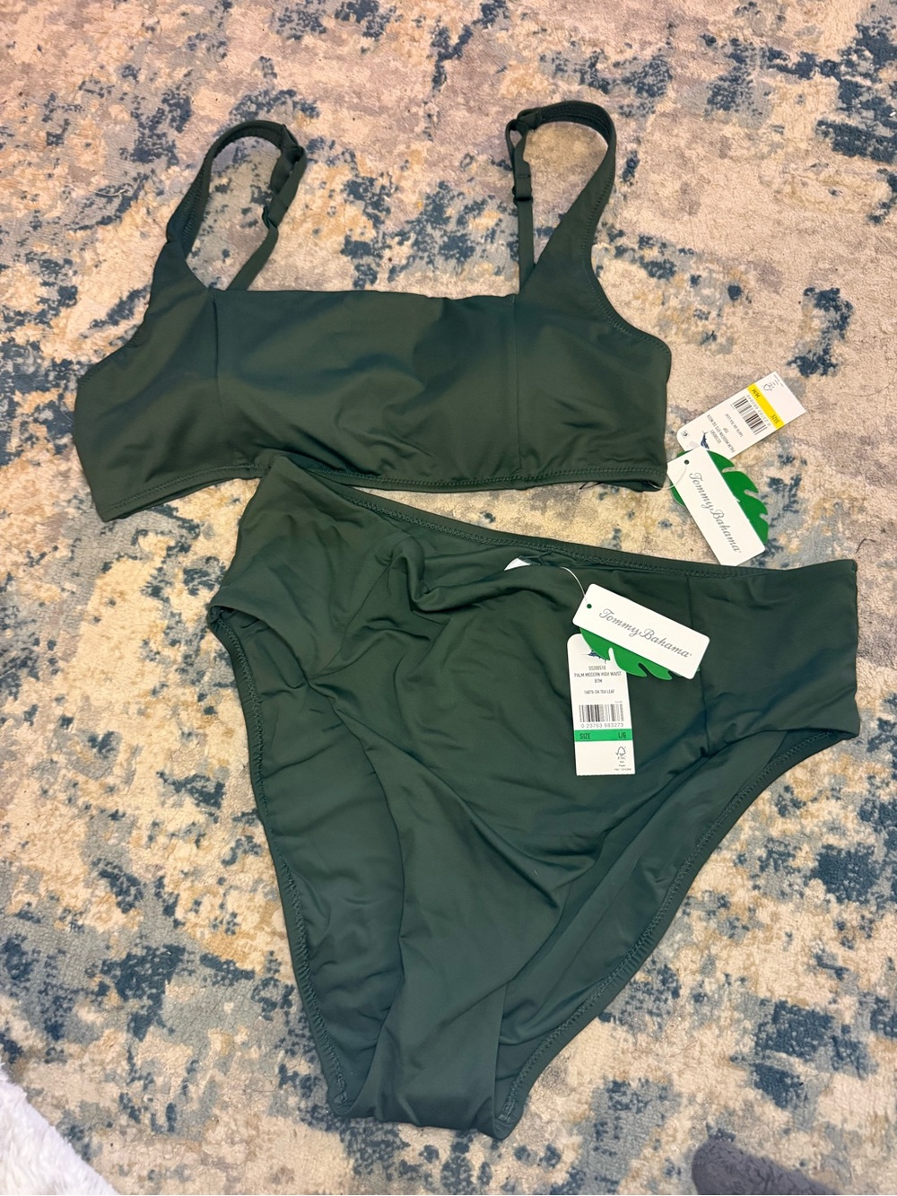 NWT Tommy Bahama Olive Green Bikini Set